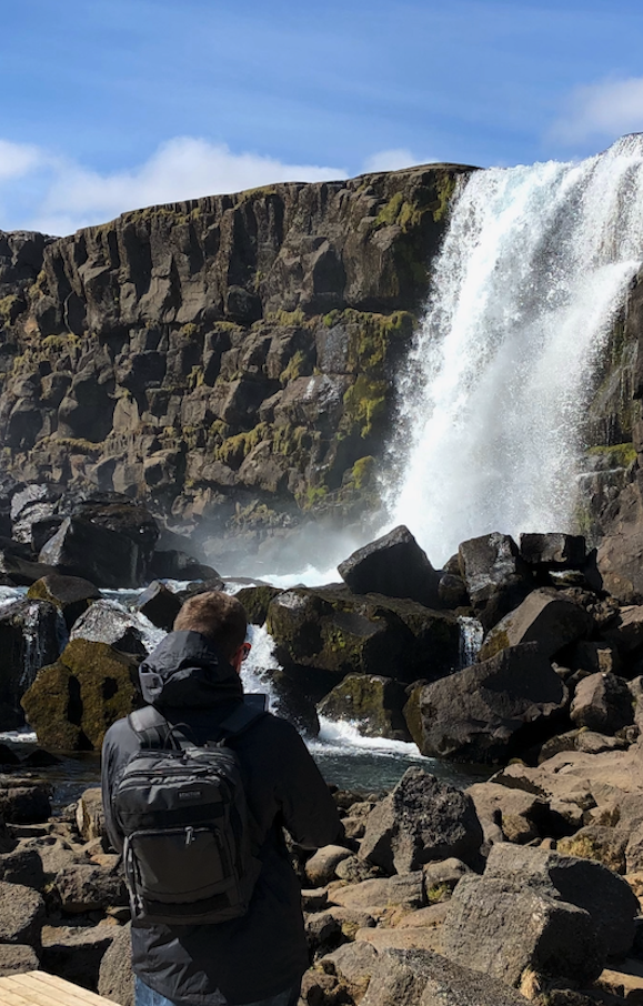 David Wild at Öxarárfoss, Iceland